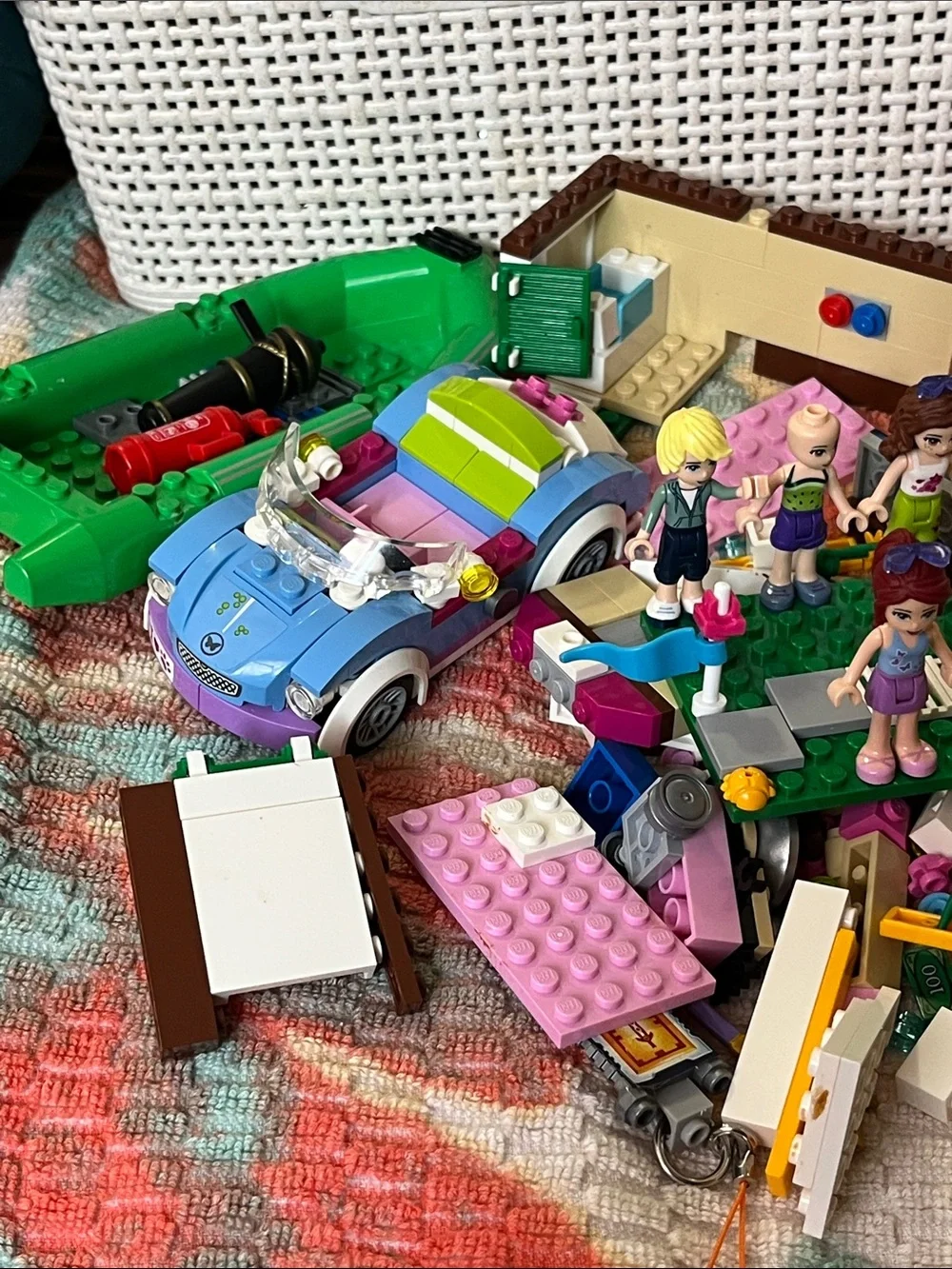 Lego Friends Pink Green Blue Mini Dolls Playset